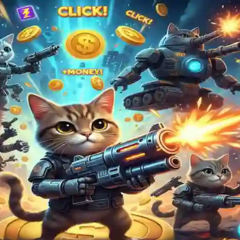Cat With A Gun Clicker Evolution
