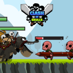 Build your army and protect the castle in Clash Of Skulls online.
