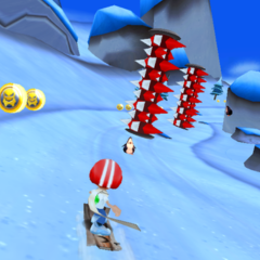 Collect Skullies on Skiing Fred!